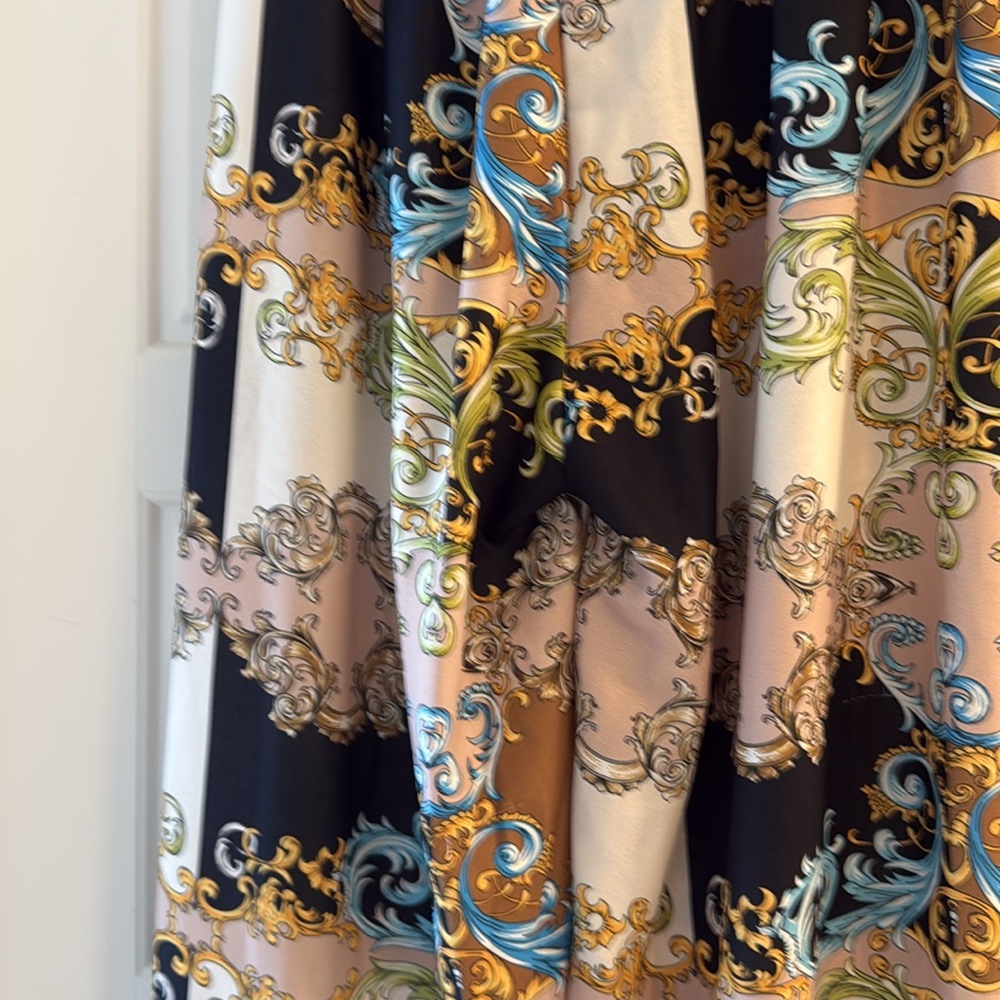 Multicolor Baroque Print Pants. Womens size 10 authentic Italian - Picture 6 of 9